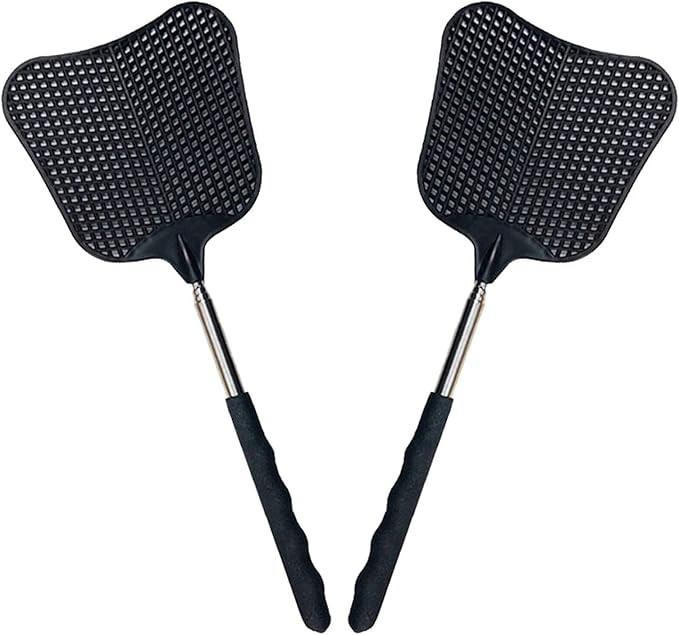 Foxany Telescopic Fly Swatters, Durable Plastic Fly Swatter Heavy Duty Set, Flyswatter with Stain... | Amazon (US)