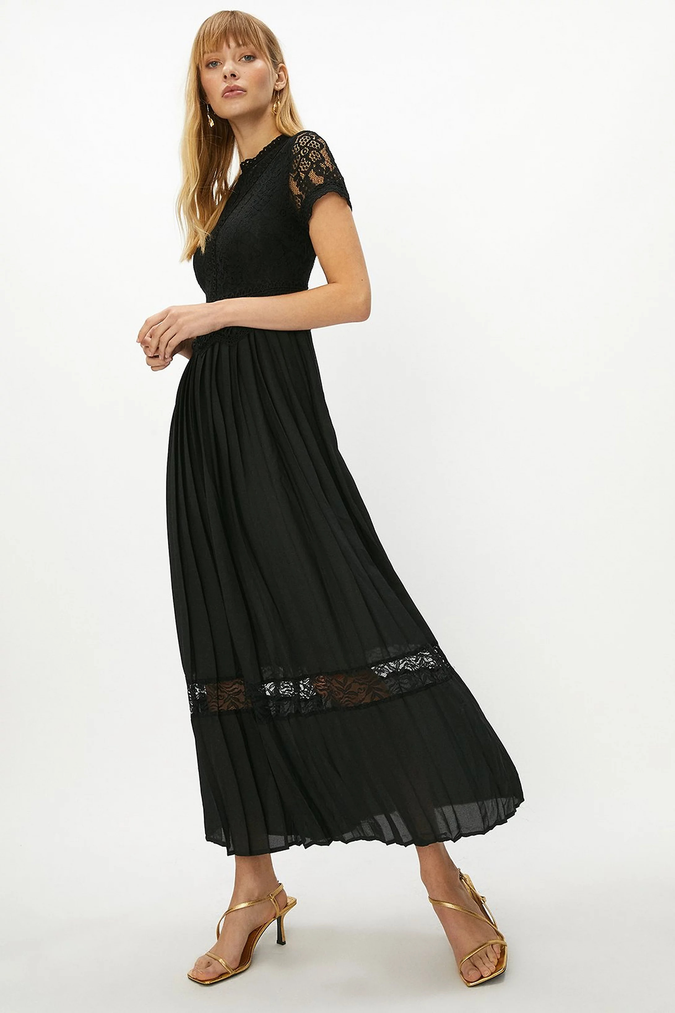 Lace Bodice Pleat Skirt Maxi Dress | Coast (UK)