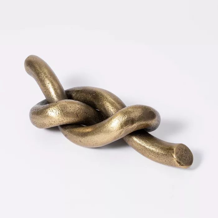 Decorative Metal Knot Figurine with Cast Gold - Threshold&#8482; designed with Studio McGee | Target