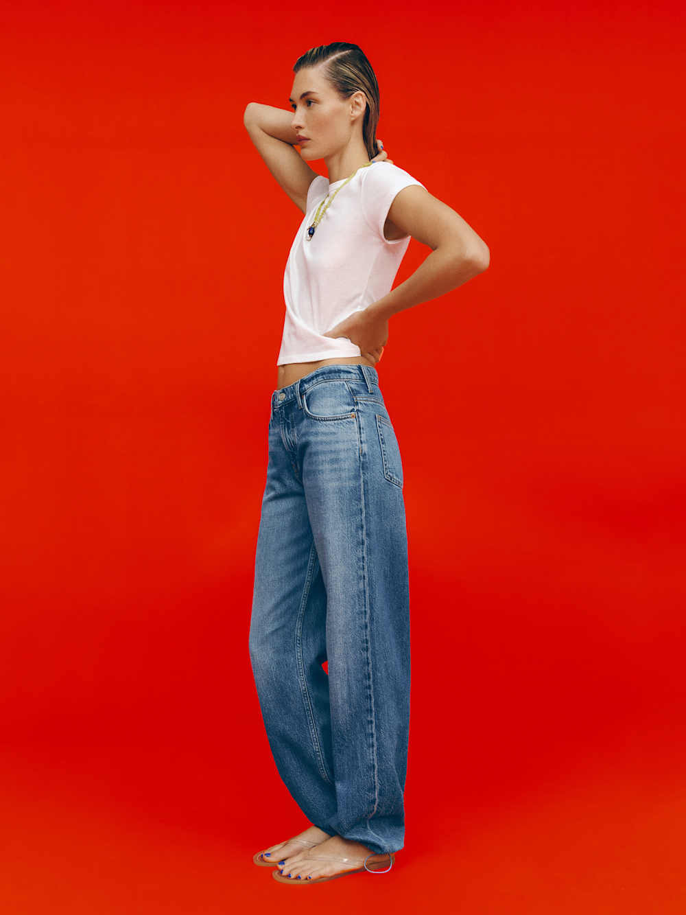 Reece Low Rise Denim Pants | Reformation (Global)