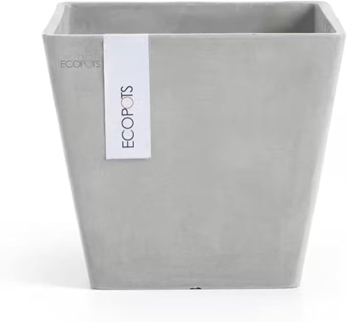 Ecopots Rotterdam Durable Modern Square Indoor/Outdoor Recycled-Based Composite Flower Planter, W... | Amazon (US)