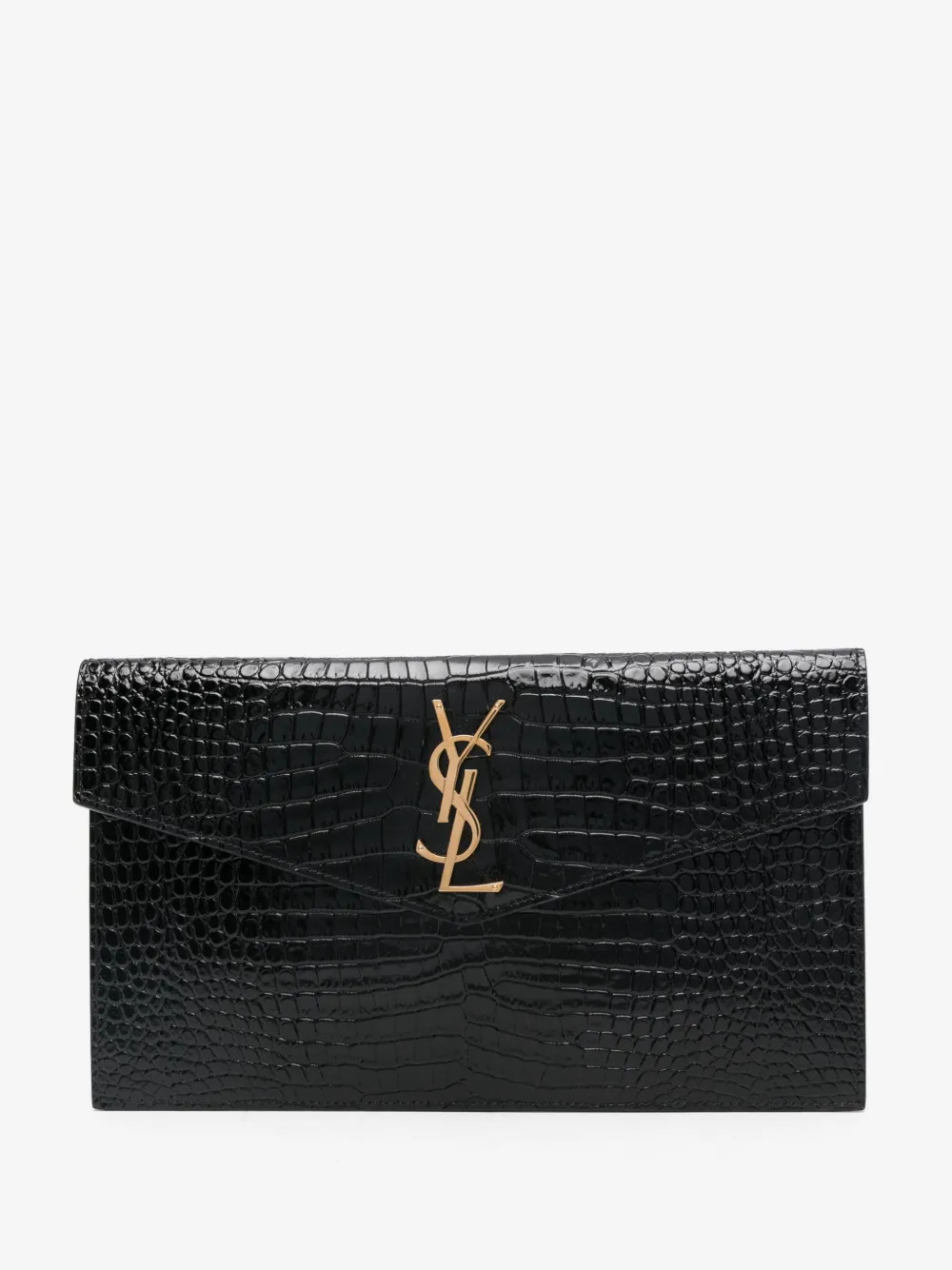 Uptown crocodile-effect leather pouch | Farfetch Global