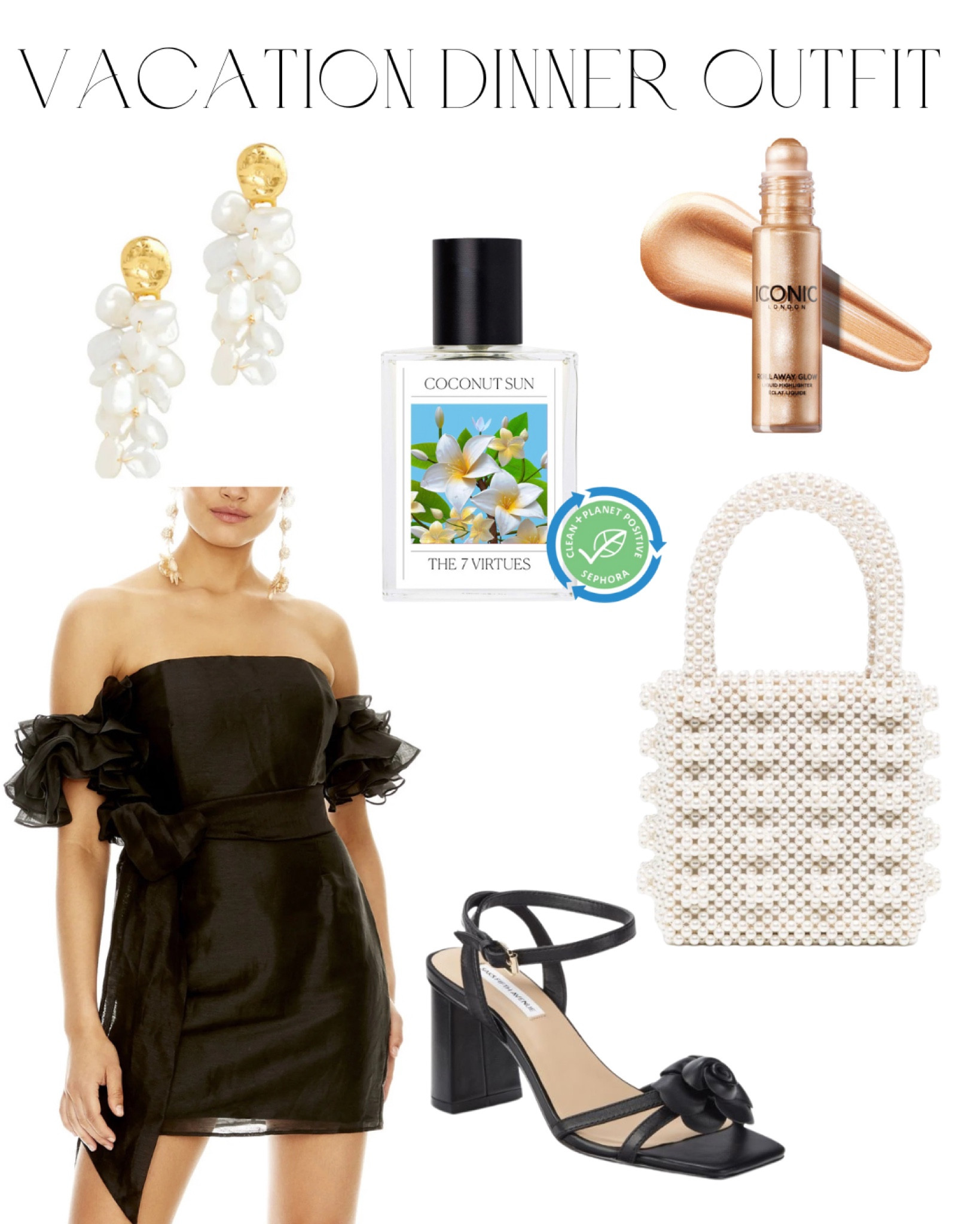 Wedding guest dress // little black dress // vacation dinner dress // date night dress // off the shoulder little black dress // resort wear // summer wedding guest // lbd 

#LTKSeasonal #LTKwedding #LTKsalealert