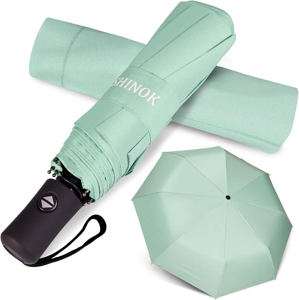 Shinok Travel Umbrella Compact Folding Sun Umbrellas Lighweight Auto Open Close for Women Parasol | Amazon (US)