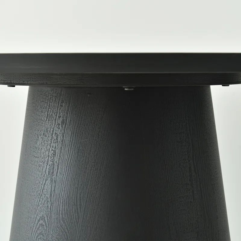 46" Black Round Pedestal Dining Table | Wayfair North America