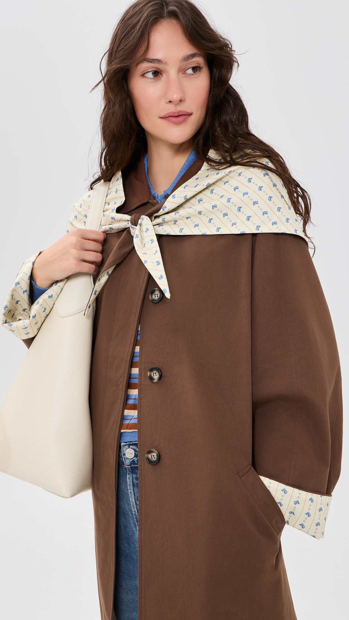Lisa Says Gah Olson Trench Coat Saddle/Stable Toile L | Shopbop