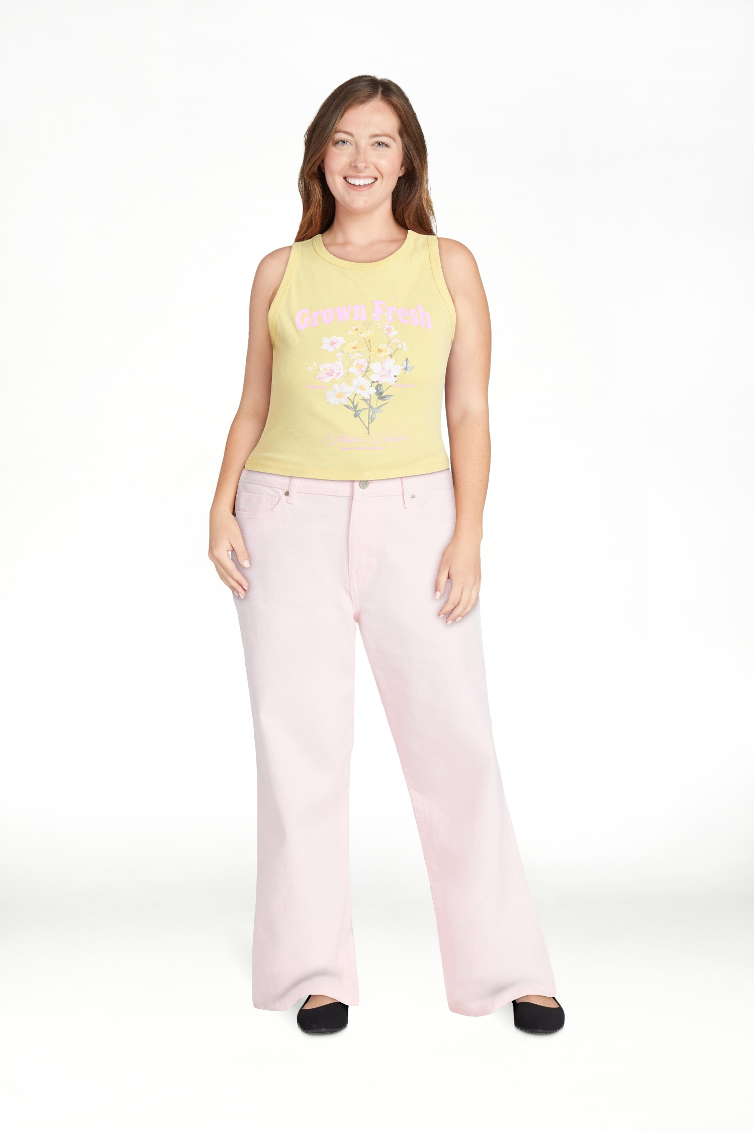 No Boundaries Cotton Ribbed Graphic Tank Top, Women's XXS-XXL | Walmart (US)
