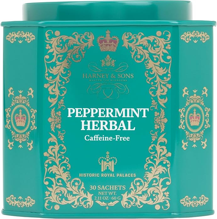 Harney & Sons Peppermint Herbal Tea in Sachets, Caffeine-Free Herbal, 30 Sachets | Amazon (US)