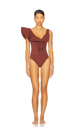 Boleros One Piece Swimsuit in Mocca | Revolve Clothing (Global)