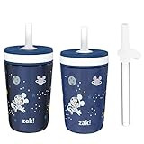 Zak Designs Disney Mickey Mouse Kelso Tumbler Set, Leak-Proof Screw-On Lid with Straw, Bundle for Ki | Amazon (US)
