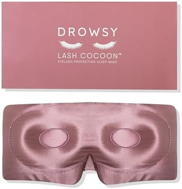 DROWSY Eyelash Protecting Silk Sleep Mask for Natural Lashes & Extensions. Deep Eye Cups, Zero Pr... | Amazon (US)