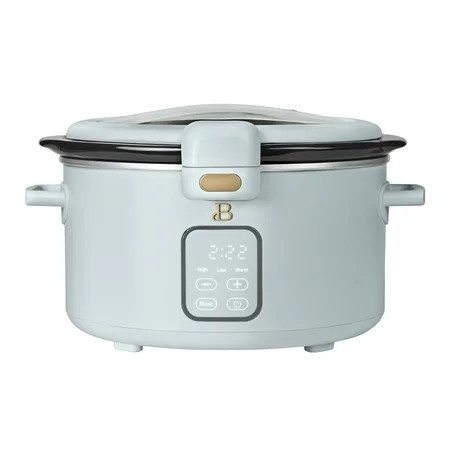 Beautiful 4 Qt Digital Slow Cooker with Hinged Locking Lid, Hydrangea by Drew Barrymore | Walmart (US)