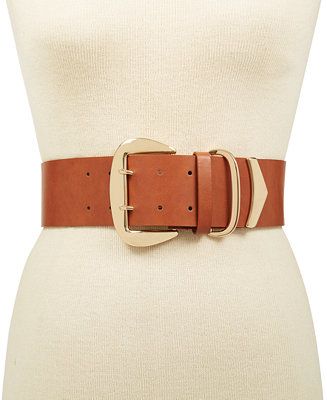 INC Oversized-Buckle Stretch Belt, Created for Macy's | Macys (US)