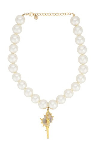 Siren Pearl Necklace in Cream Pearl & Shell | Revolve Clothing (Global)