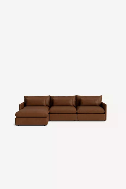 James Leather Two-Cushion Sofa | Anthropologie (US)