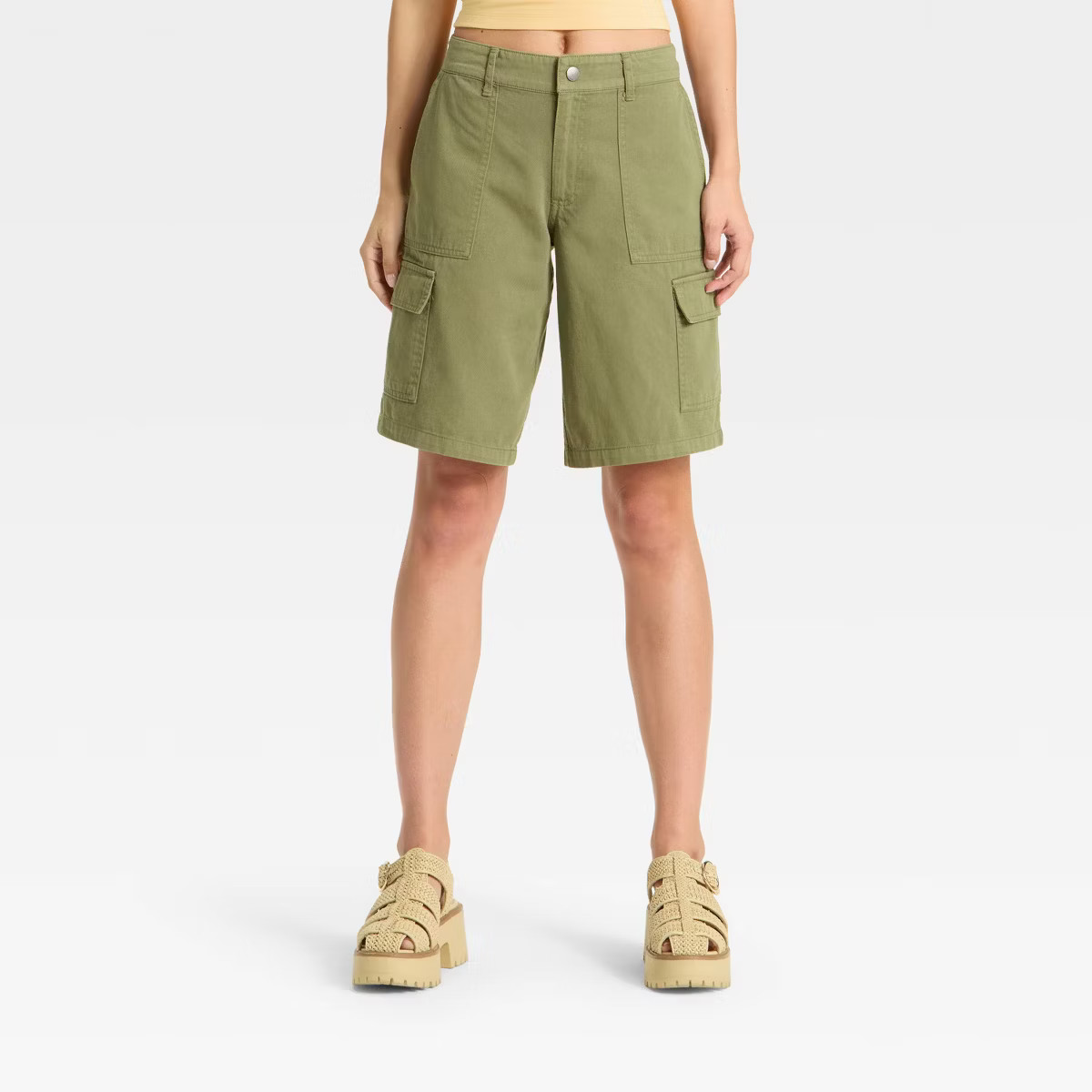Women's Mid-Rise Twill Skater Jort - Wild Fable™ | Target