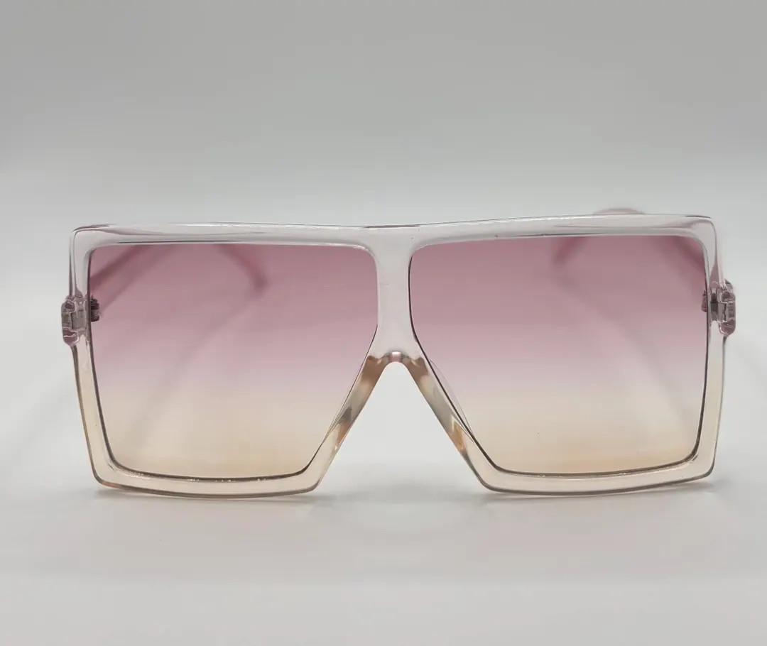 Clear Frame Square Sunglasses | Etsy (US)