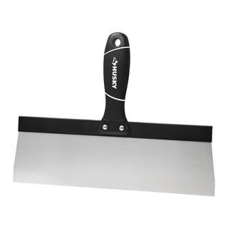 Husky 12 in. Stainless Steel Taping Knife with Soft Grip Handle-82772 - The Home Depot | The Home Depot