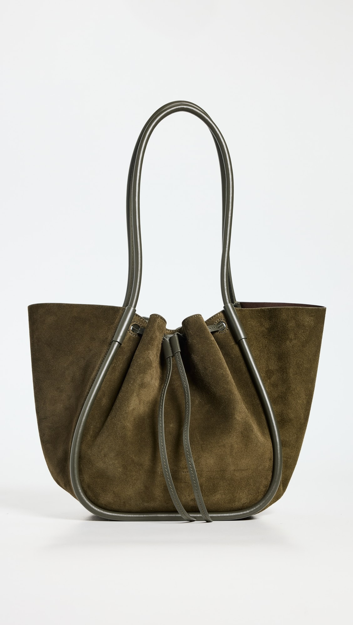 Large Ruched Tote In Soft Suede | Shopbop