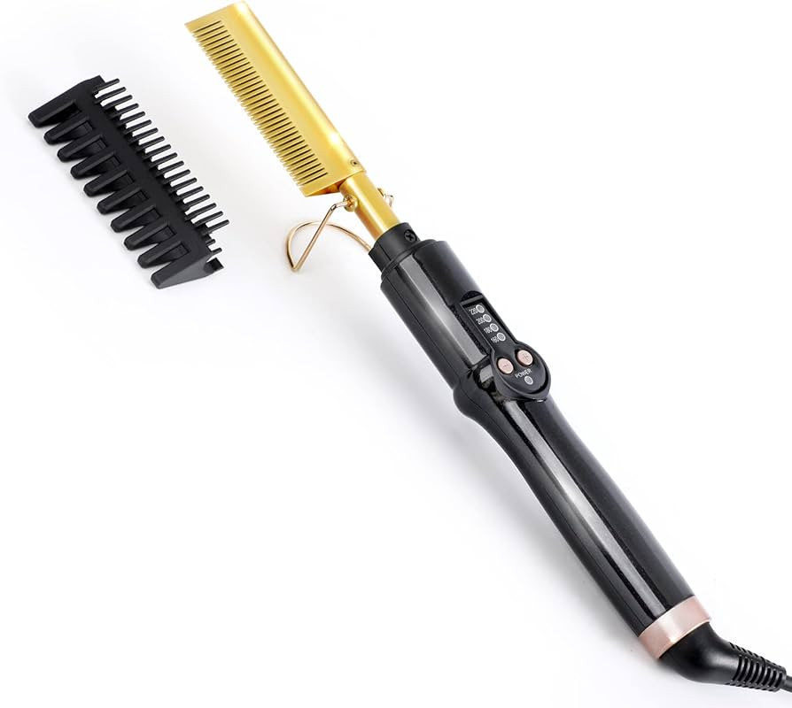 Ten-Tatent Hot Comb Hair Straightener Electric Straightening Comb, Single-sided Portable Ceramic ... | Amazon (UK)