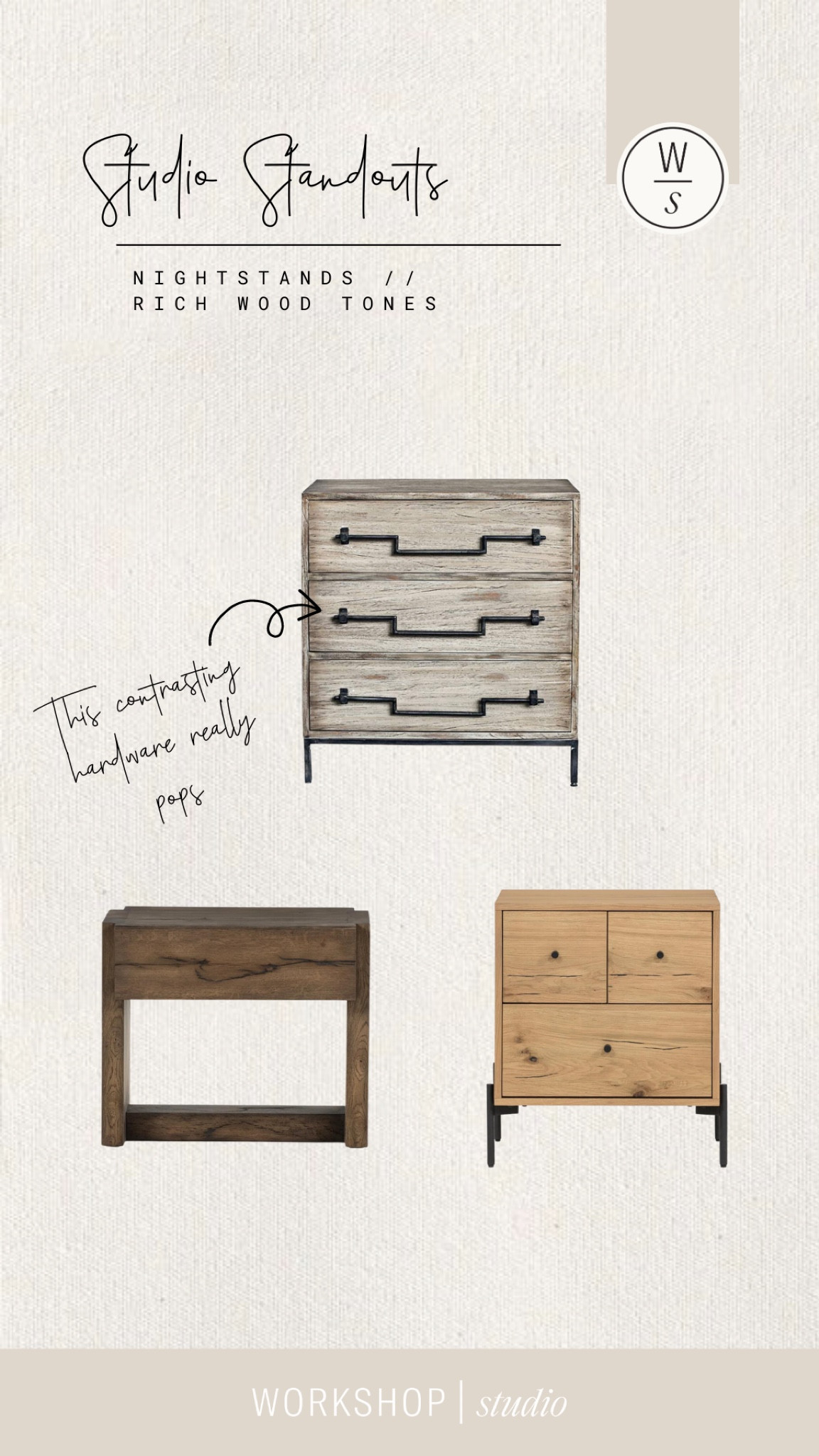 Wood tones add warmth and depth to a bedroom space and compliment metal or upholstered bed finishes beautifully.  Don’t be afraid to mix your finishes for a more bespoke look! 

#LTKstyletip #LTKFind #LTKhome