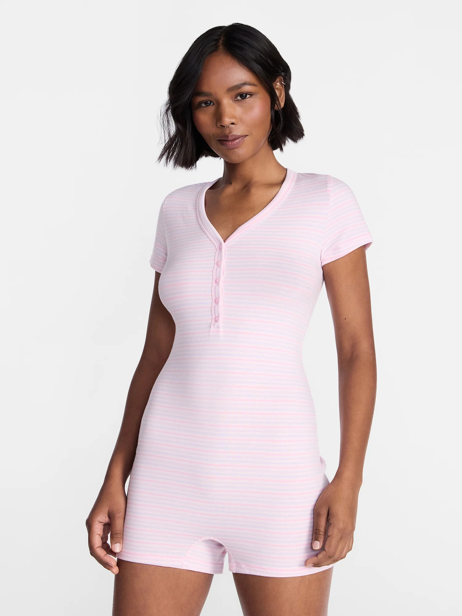 No Boundaries Cloud Core Sleepwear Romper, Women's XXS-3X - Walmart.com | Walmart (US)
