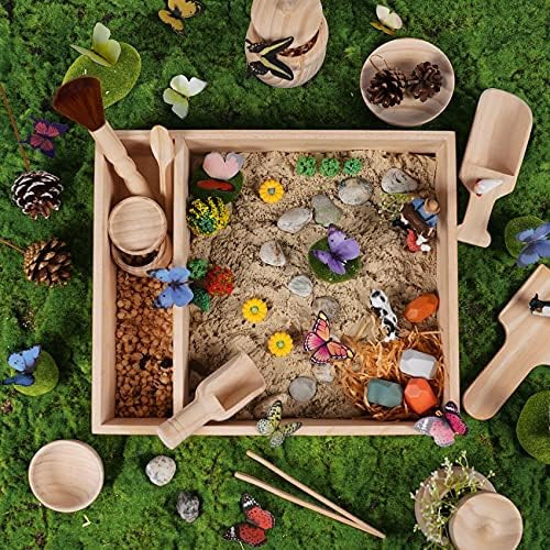 Sensory Bin Tools , Set of Wooden Sensory Bin Tools, One Sensory Bin and 11 Sensory Toys, Montess... | Amazon (US)