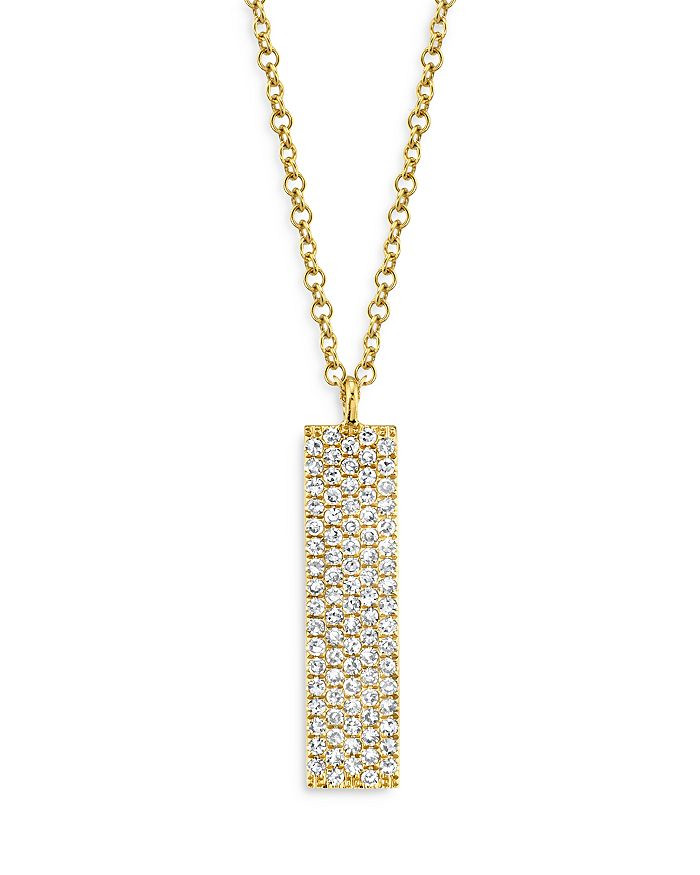 14K Yellow Gold Diamond Bar Pendant Necklace, 18" - 100% Exclusive | Bloomingdale's (US)