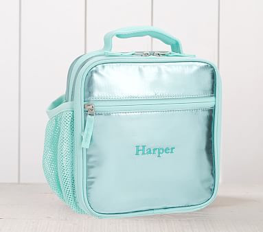 Mackenzie Aqua Shine Classic Lunch Box | Pottery Barn Kids