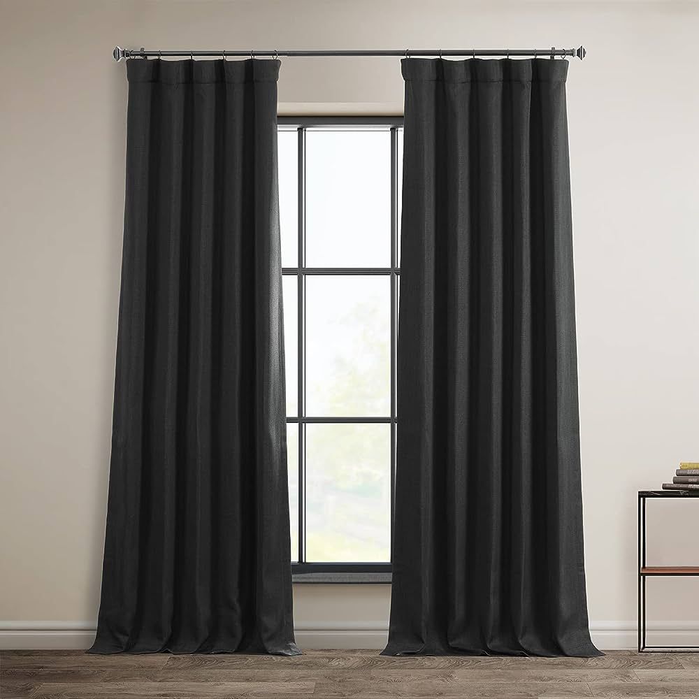 HPD Half Price Drapes Faux Linen Room Darkening Curtains for Bedroom 50 X 96, BOCH-LN21333-96 (1 ... | Amazon (US)