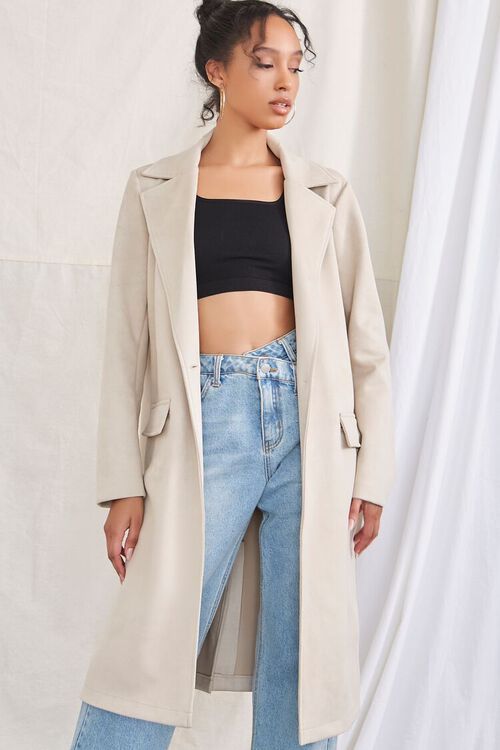 Faux Suede Longline Jacket | Forever 21 (US)