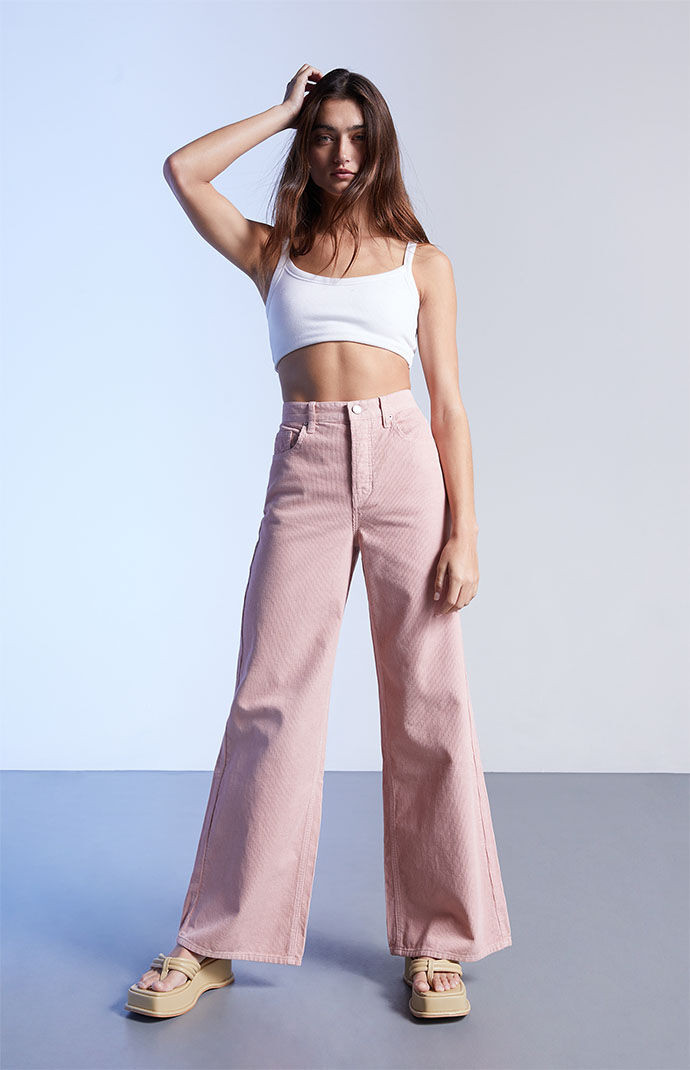 PacSun Womens Pink Wide Leg Jeans size 22 | PacSun
