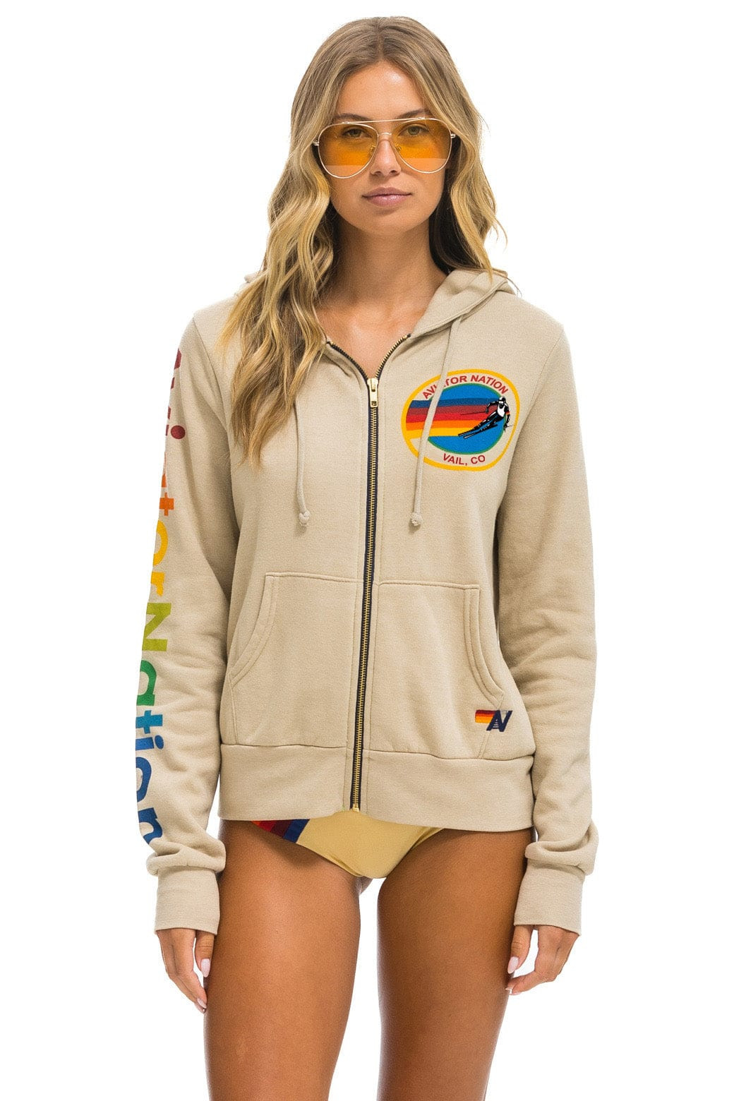 AVIATOR NATION VAIL HOODIE - SAND | Aviator Nation