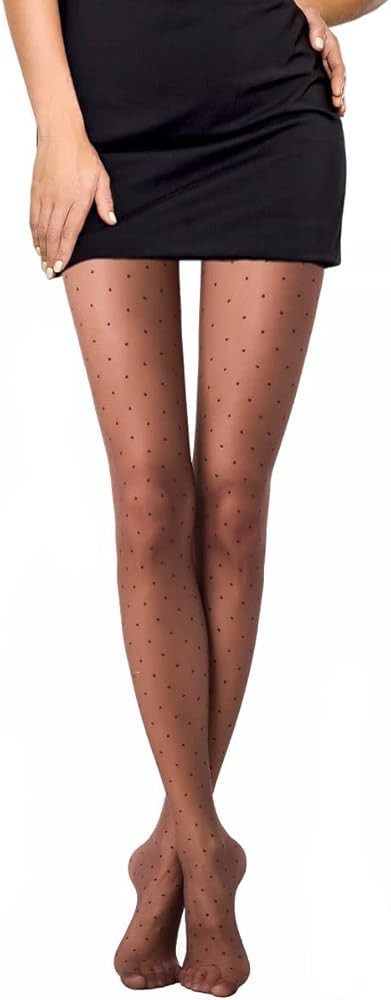 Conte Tights with Polka Dot Pattern Sheer Pantyhose Dots 20 Den | Amazon (US)