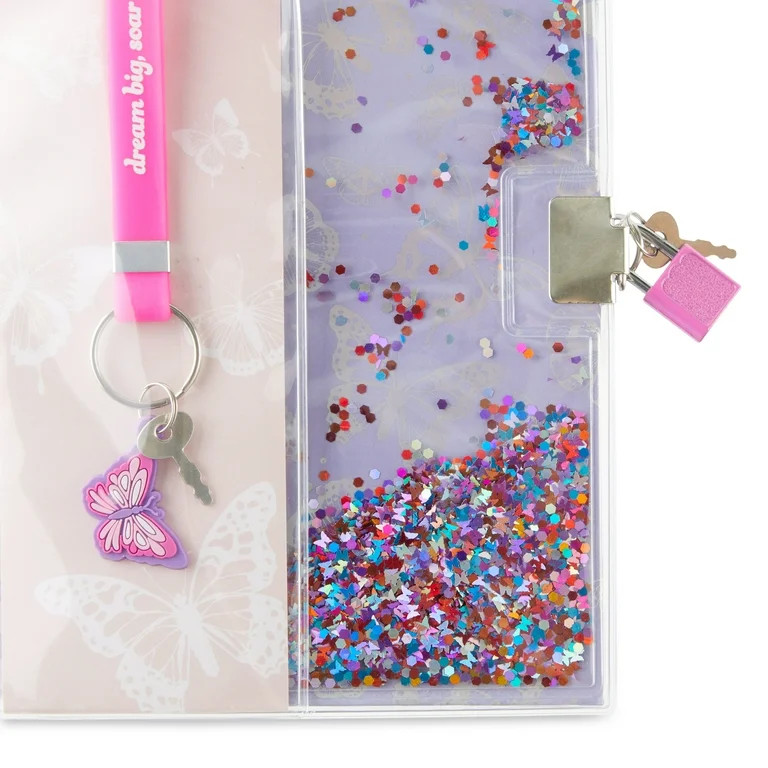 Pen+Gear Diary Journal, Bracelet and Diary Lock with Key, Butterfly,160 Pages,80 GSM Paper | Walmart (US)