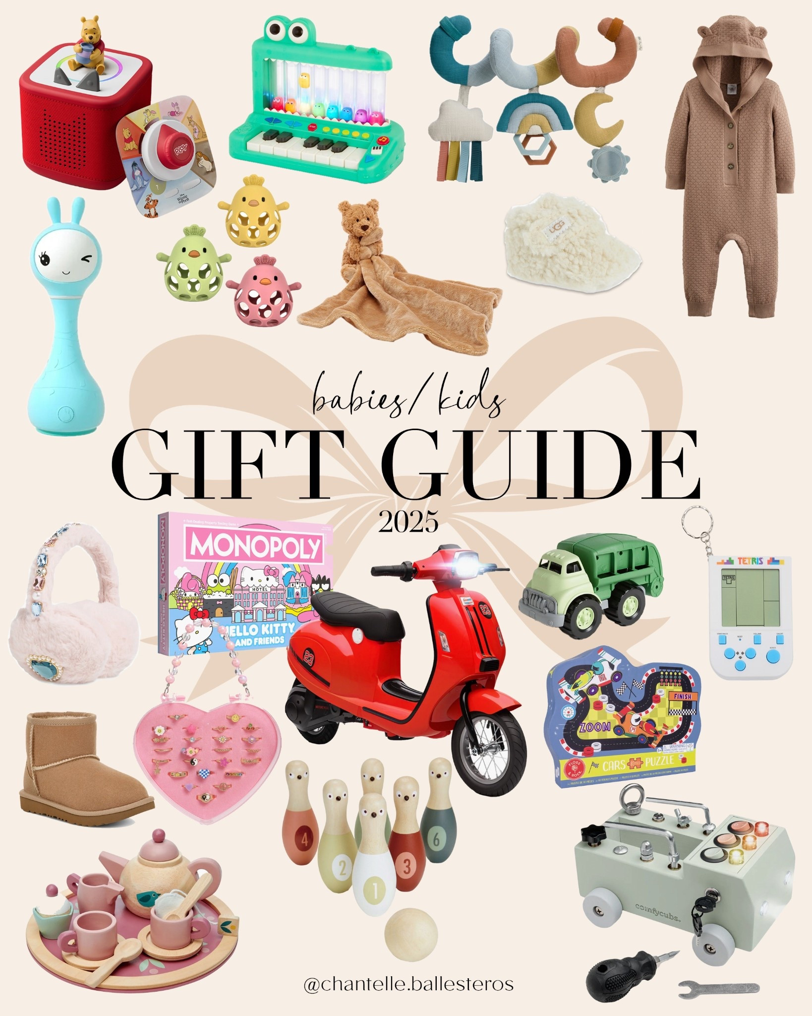 Searching for the perfect gifts for babies, toddlers, and kids of all ages? I’ve curated the sweetest mix of cozy clothes, sensory + musical toys, and fun finds that spark creativity and joy — from baby’s first holiday to big kid playtime. Whether you're shopping as a parent, auntie, or family friend, this guide makes gifting easy and fun!

✨ Featuring:
🦷 Teething & sensory toys
🎶 Musical toys to encourage development
🧸 Cozy clothes for winter snuggles
🎨 Toys for girls & boys of all ages

Tap to shop my curated list of gifts they’ll love unwrapping (and won’t get bored of by the New Year!). Save this for when the holiday rush kicks in 🎄

#LTKHoliday #LTKKids #LTKGiftGuide
