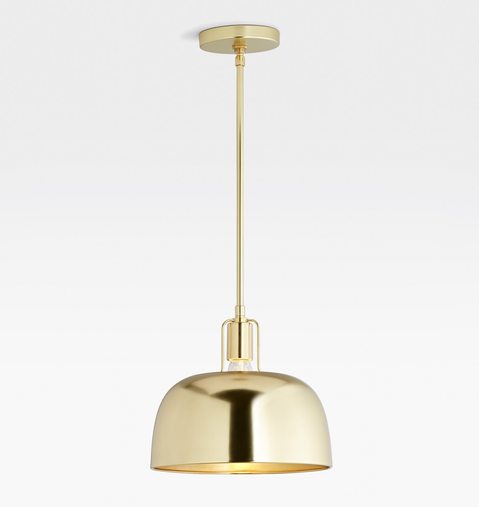 Dekum 11" Metal Dome Pendant
 | Rejuvenation | Rejuvenation