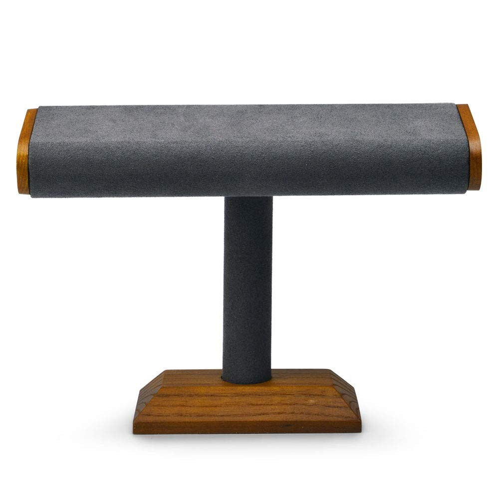 Oirlv Solid Wood T-Bar Watch Display Stand Jewelry Organizer Holder for Watch Bracelet Countertop Ta | Amazon (US)