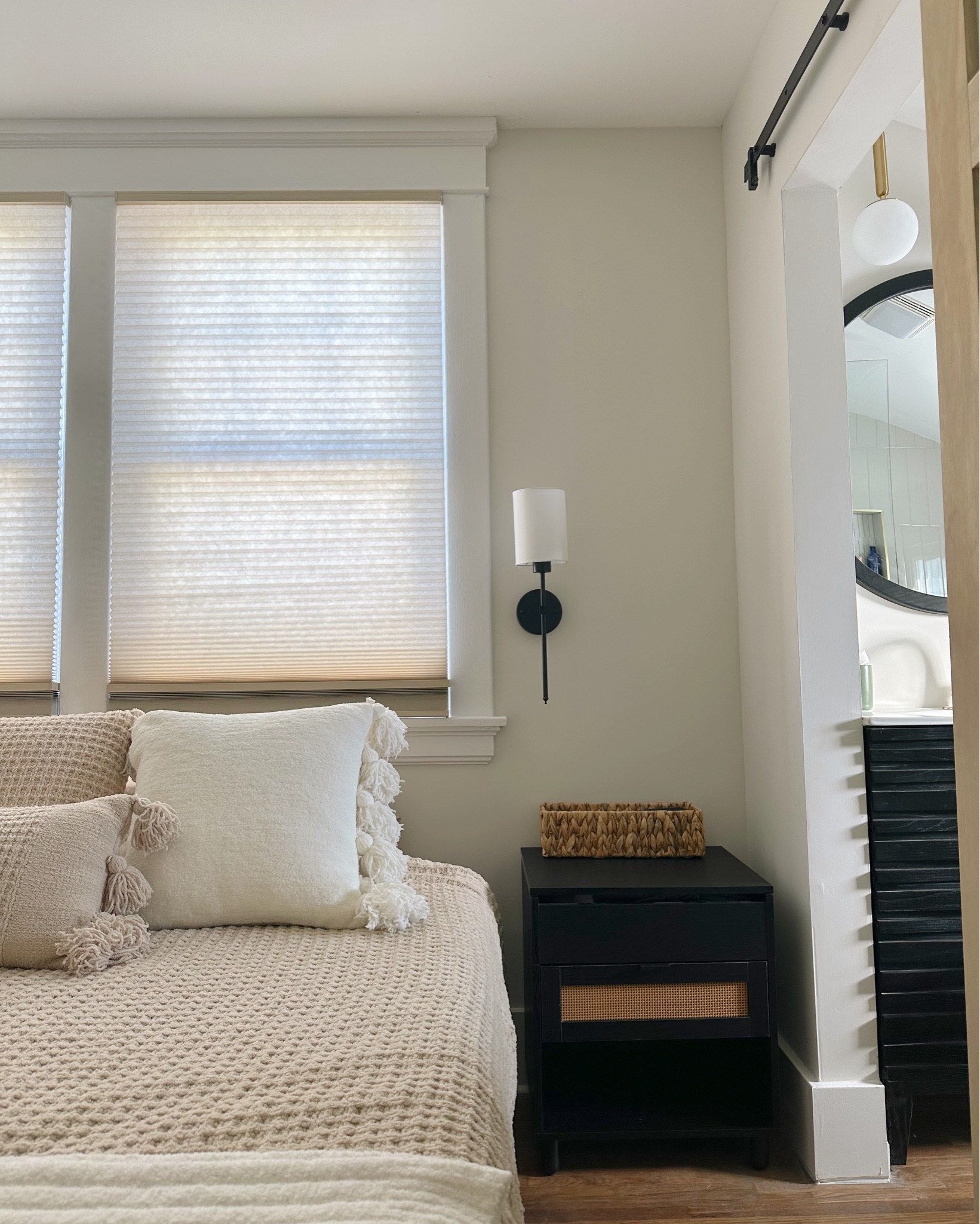 Battery powered light sconces that you can customize with a remote to any color/hue. I feel like these elevated the space a lot and they were super easy to install!

#LTKHome