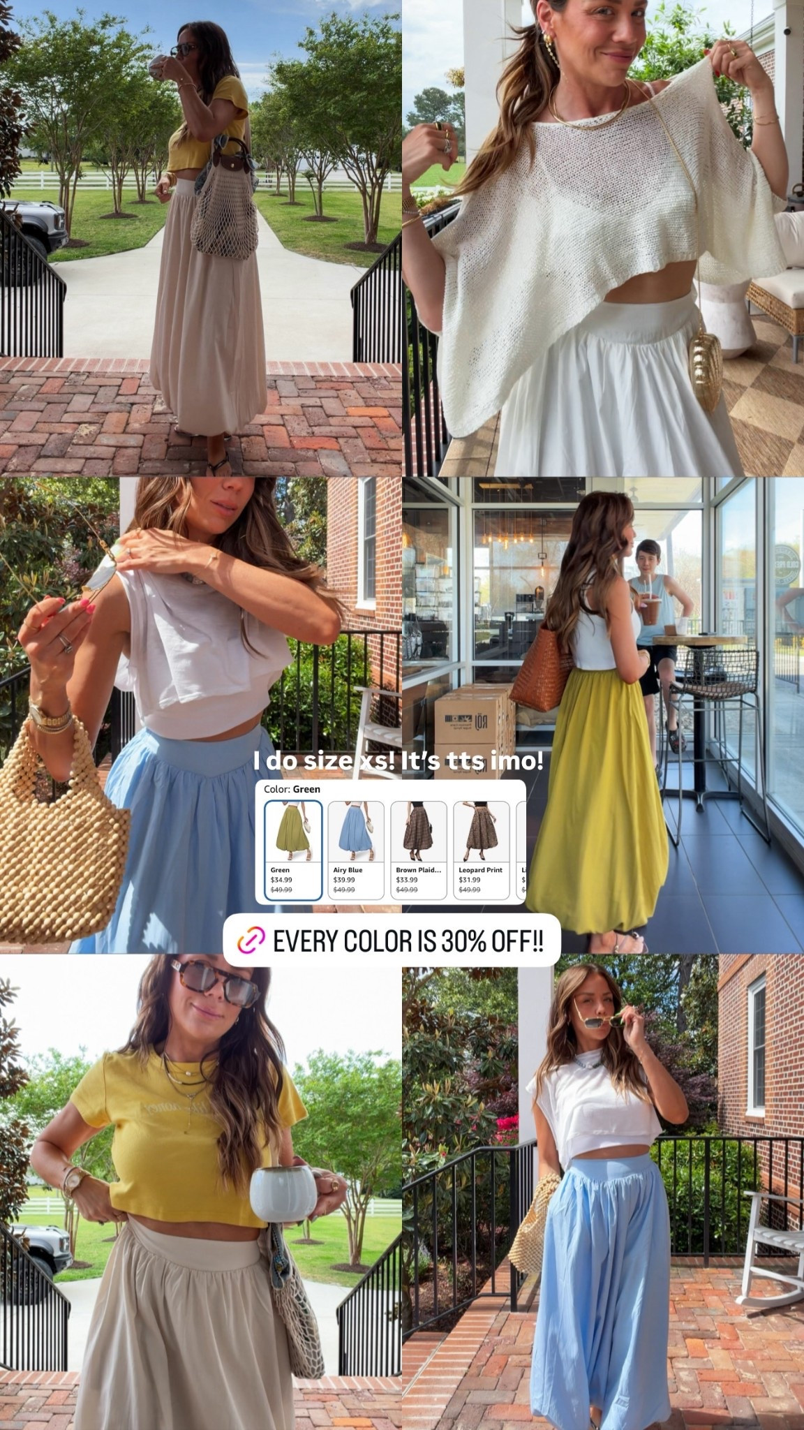 I do size xs! It’s tts imo! Amazon summer midi skirt

#LTKootd #LTKSaleAlert #LTKgrwm