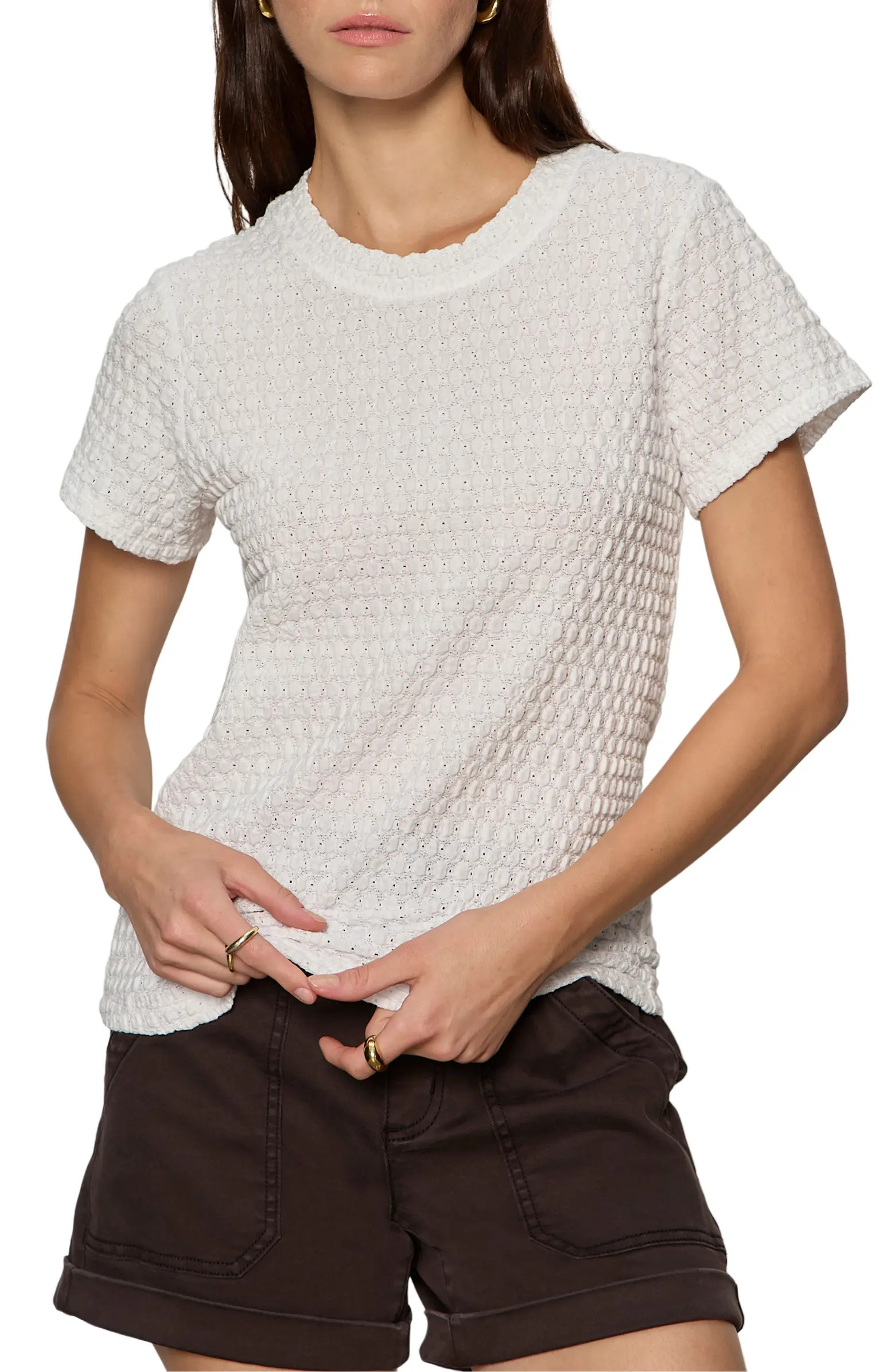 Perfect Puckered Lace T-Shirt | Nordstrom