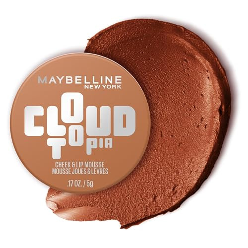 Maybelline Cloudtopia Blush for Cheeks and Lip Mousse, Ultra-Vivid, Pigmented Formula for Up to 14HR of Blush and Lip Makeup Color, Toasted Sky, 1 Count | Amazon (US)