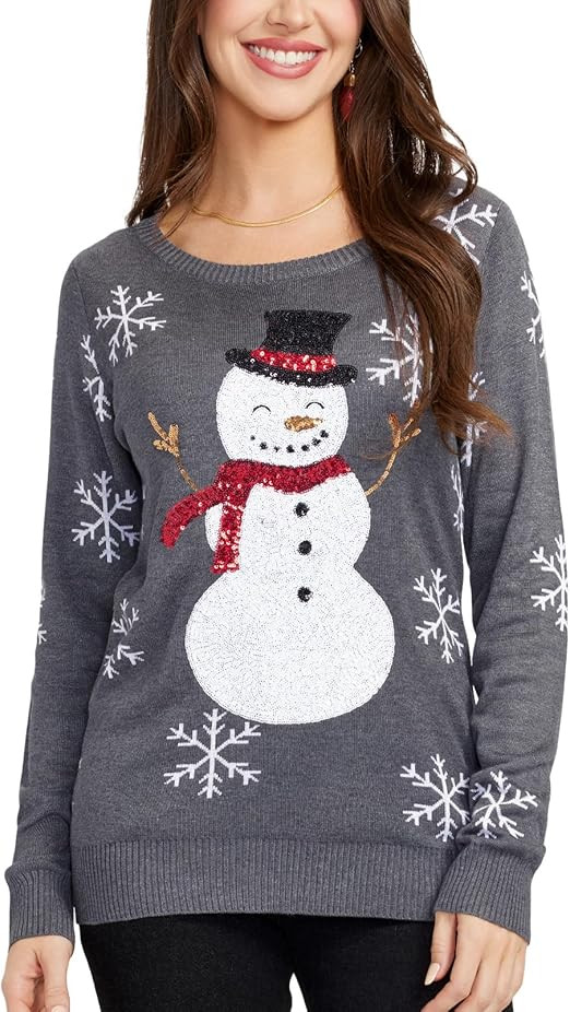 Tipsy Elves Women's Christmas Sweaters - Women's Ugly Christmas Sweaters - Embellished Winter Hol... | Amazon (US)