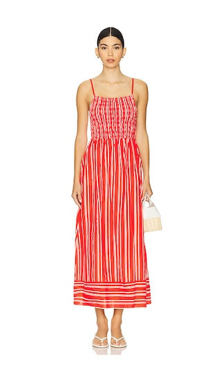 Cleobella Lacey Ankle Dress in Red. - size XS | Revolve Clothing (Global)