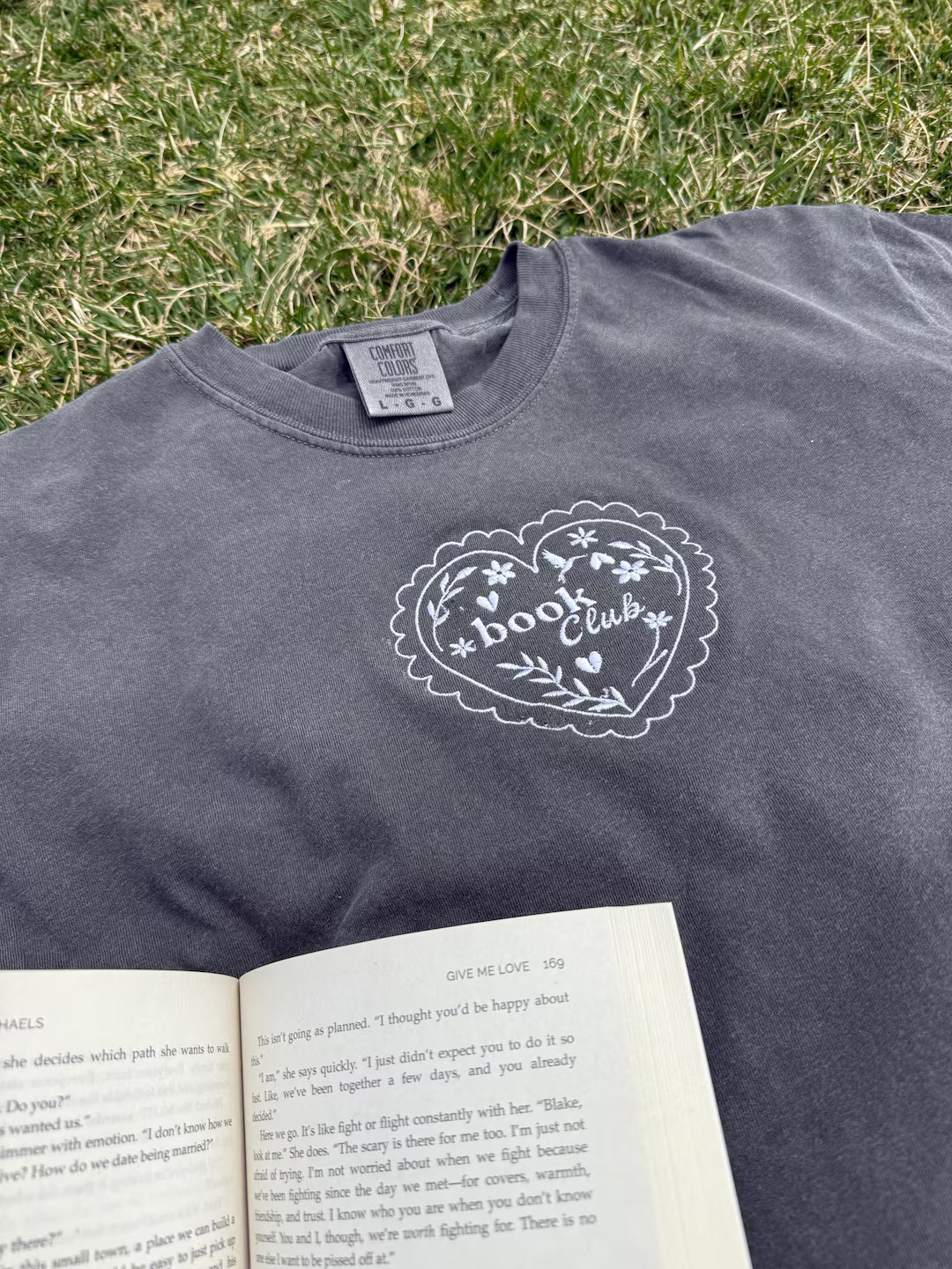 Book Club Floral Heart Comfort Colors T-shirt, Readers Gift, Bookish Gifts, Bookish Merch - Etsy | Etsy (US)