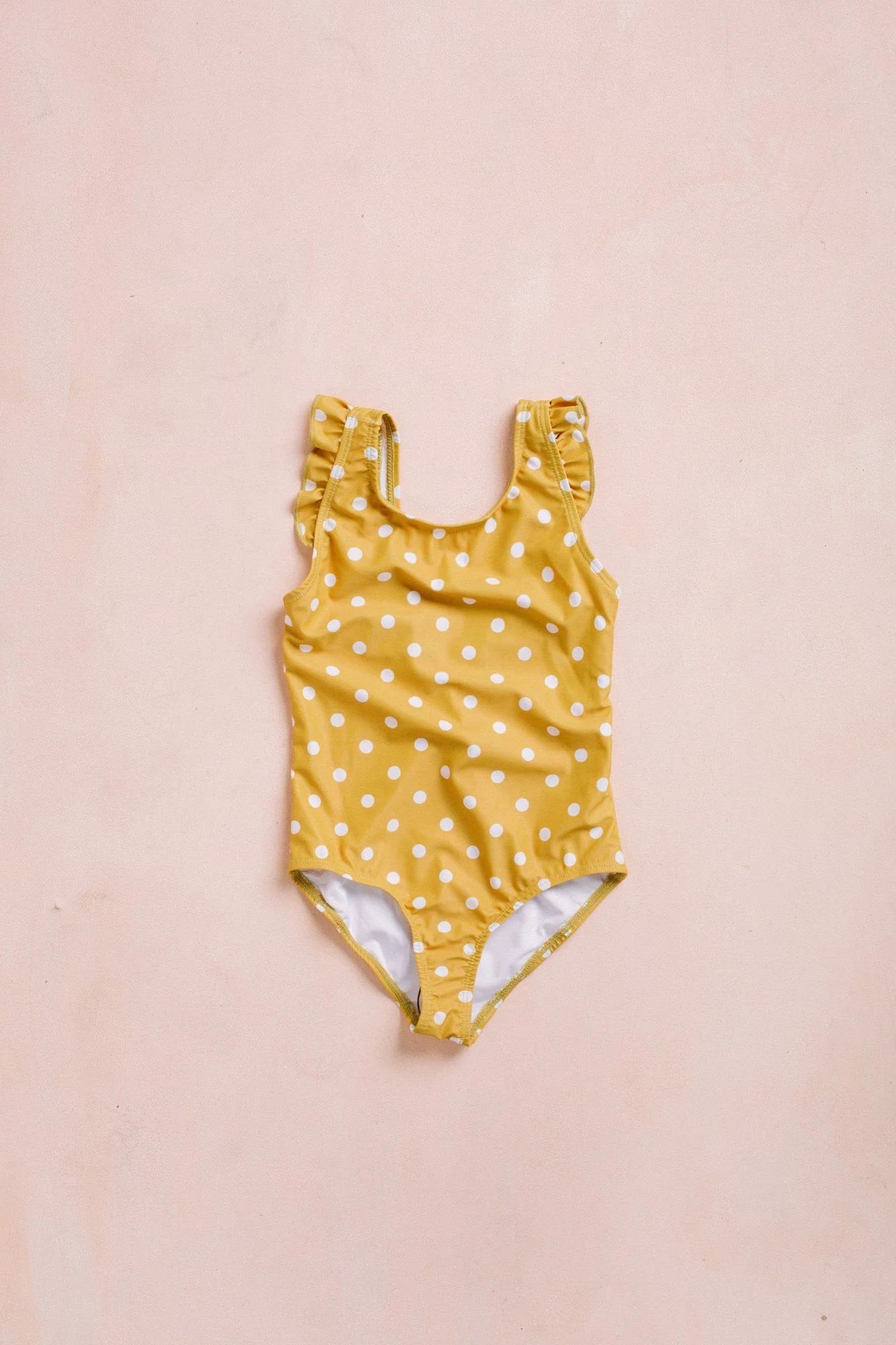 Kids Ruffle Dotted One Piece Swimsuit | Morning Lavender