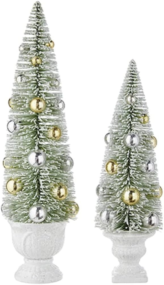 RAZ Imports 2022 City of Lights 17.75" Bottle Brush Tree in Urn, Set of 2 | Amazon (US)