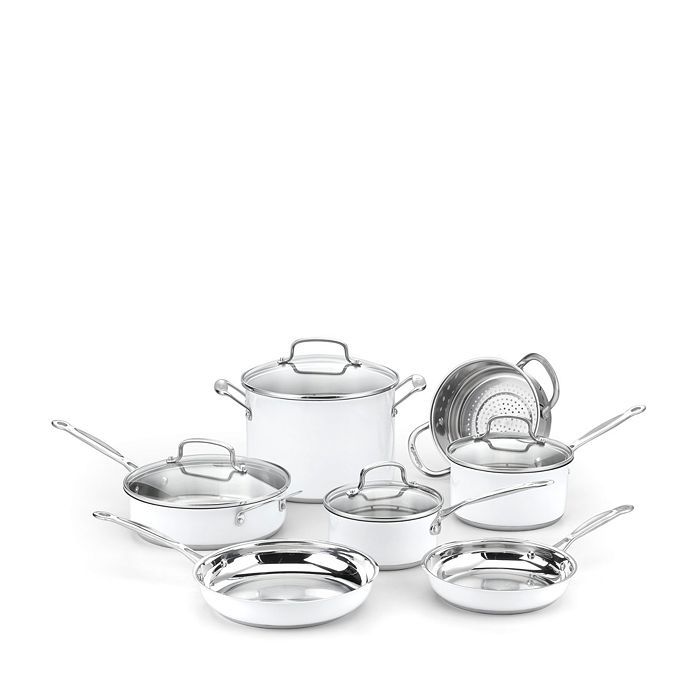 11-Piece Chef's Classic Cookware Set, Stainless Steel & White - 100% Exclusive | Bloomingdale's (US)