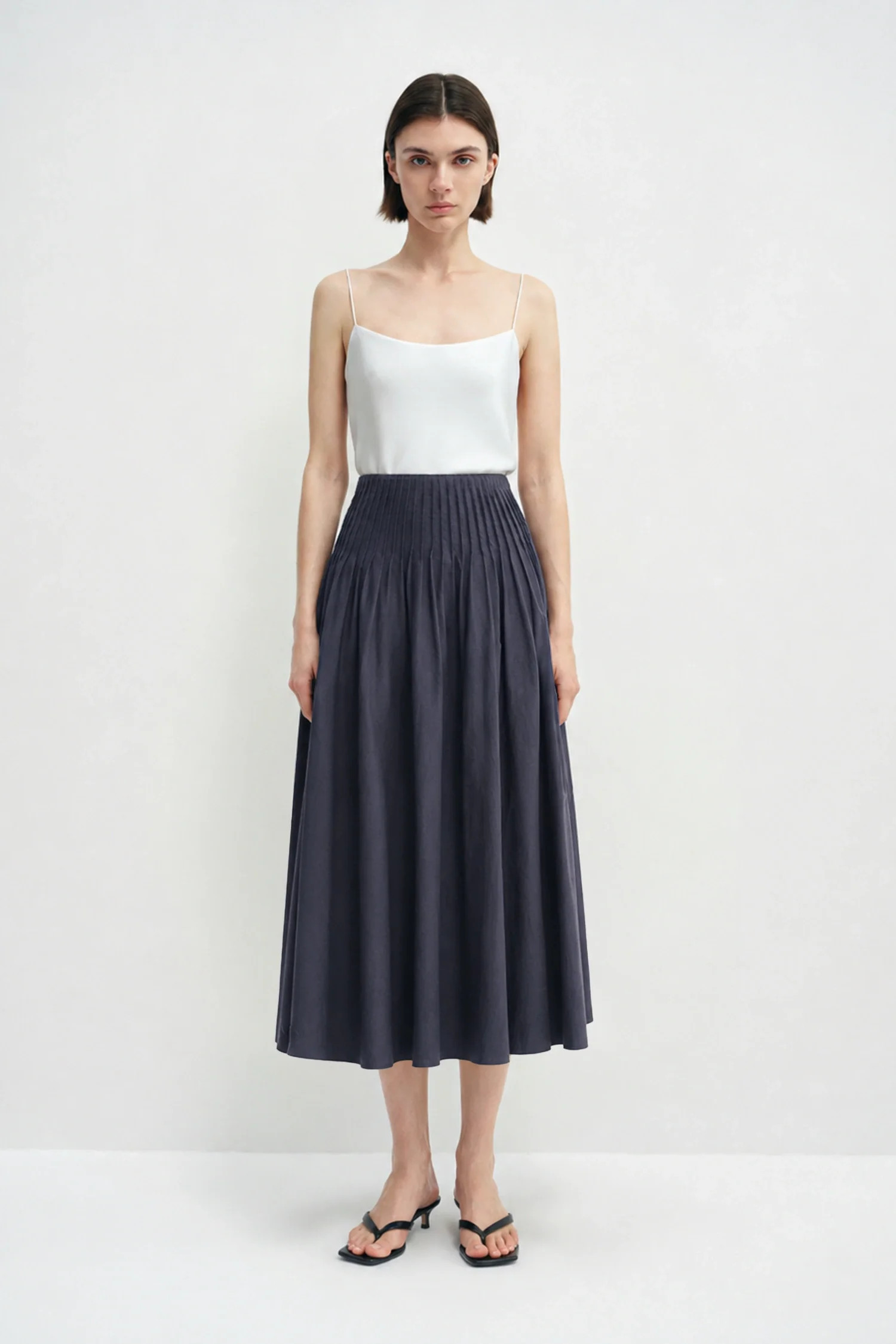 Piquenique Pintuck Skirt | A-Line Cotton Skirt | Rue Sophie