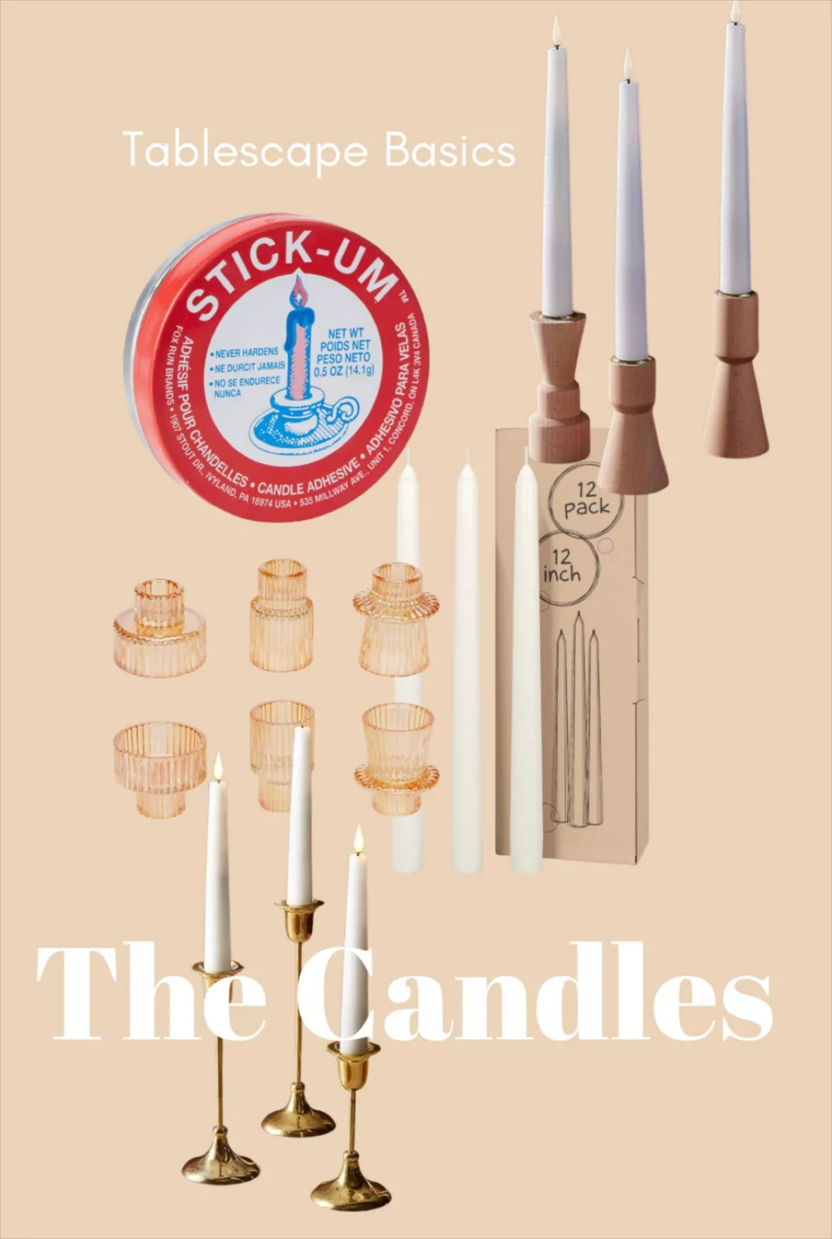 CANDWAX Ivory Taper Candles 10 … curated on LTK